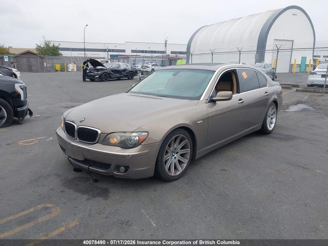2006 Bmw 750li მანქანა იყიდება აუქციონზე, vin: WBAHN83576DT31604, აუქციონის ნომერი: 40078490