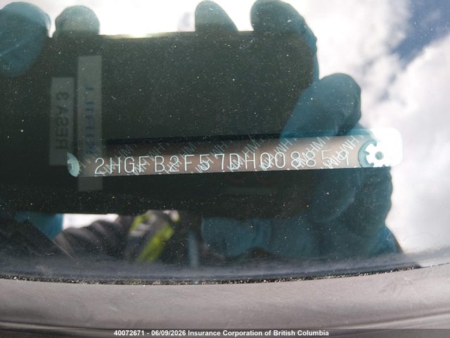 Продаж на аукціоні авто 2013 Honda Civic Lx, vin: 2HGFB2F57DH008859, номер лоту: 40072671