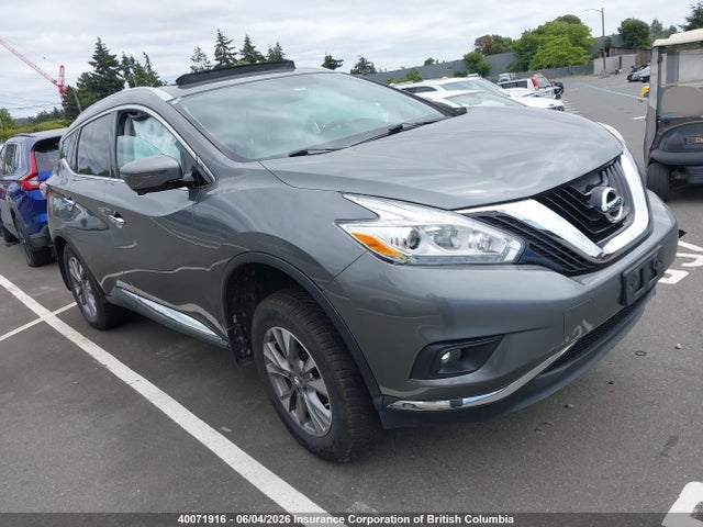 2016 Nissan Murano S/sl/sv/platinum მანქანა იყიდება აუქციონზე, vin: 5N1AZ2MH2GN136242, აუქციონის ნომერი: 40071916