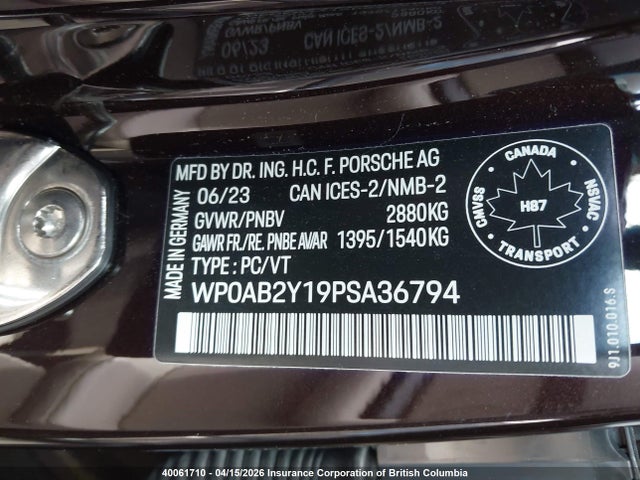 Porsche TAYCAN 4S 2023 WP0AB2Y19PSA36794 Image 19