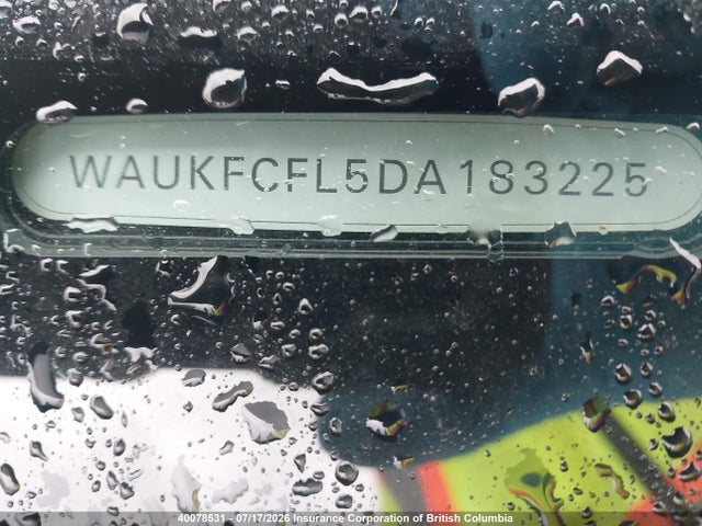 40078531 :رقم المزاد ، WAUKFCFL5DA183225 vin ، 2013 Audi A4 مزاد بيع
