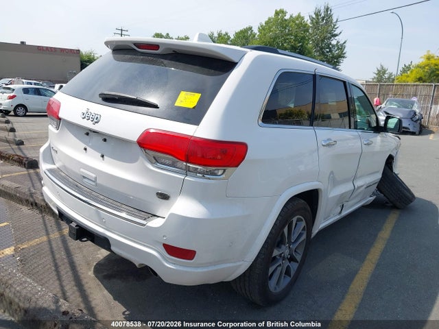 40078538 :رقم المزاد ، 1C4RJFCG2HC957160 vin ، 2017 Jeep Grand Cherokee Overland مزاد بيع