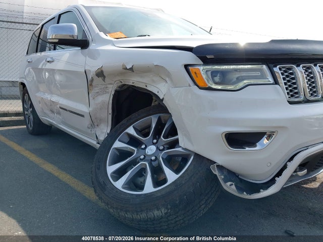 40078538 :رقم المزاد ، 1C4RJFCG2HC957160 vin ، 2017 Jeep Grand Cherokee Overland مزاد بيع