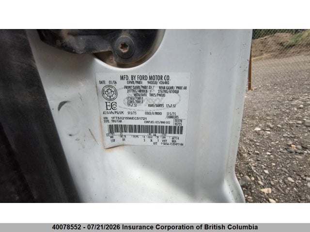 40078552 :رقم المزاد ، 1FTSX21596EC51721 vin ، 2006 Ford F250 مزاد بيع