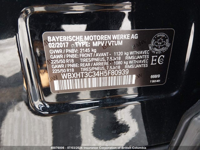 BMW X1 Xdrive28i 2017 WBXHT3C34H5F80939 Image 9
