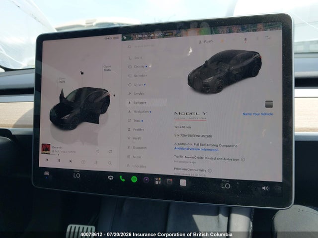 Продажа на аукционе авто 2022 Tesla Model Y, vin: 7SAYGDEF1NF452618, номер лота: 40078612