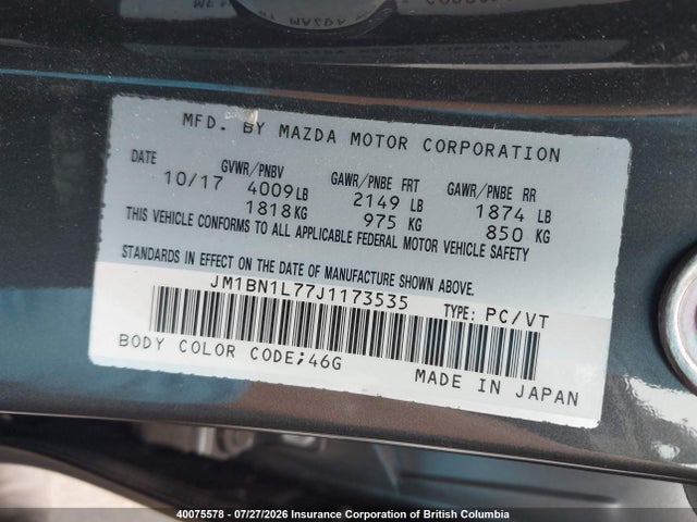 Mazda 3 TOURING 2018 JM1BN1L77J1173535 Image 9