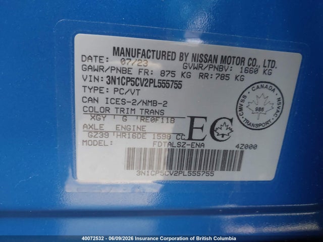 Nissan KICKS SV 2023 3N1CP5CV2PL555755 Image 9