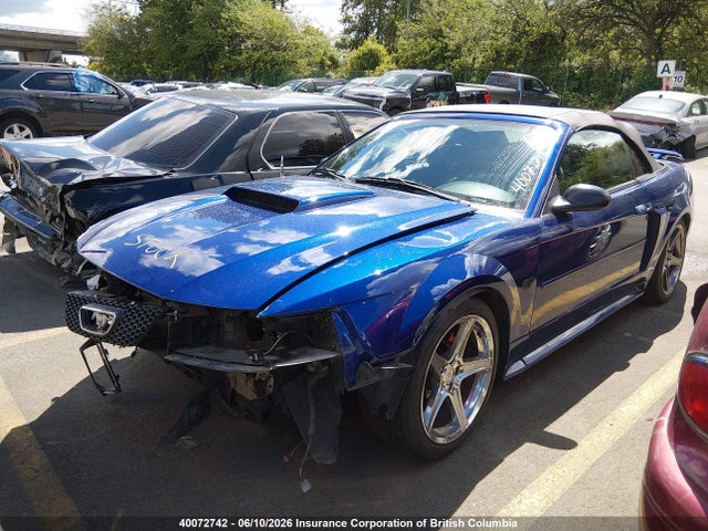 40072742 :رقم المزاد ، 1FAFP45XX2F193346 vin ، 2002 Ford Mustang Gt مزاد بيع