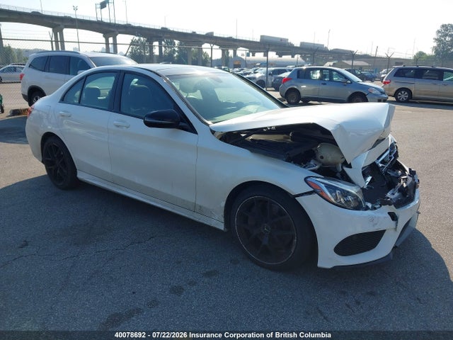 40078692 :رقم المزاد ، 55SWF4KBXGU167331 vin ، 2016 Mercedes-benz C 300 4matic مزاد بيع
