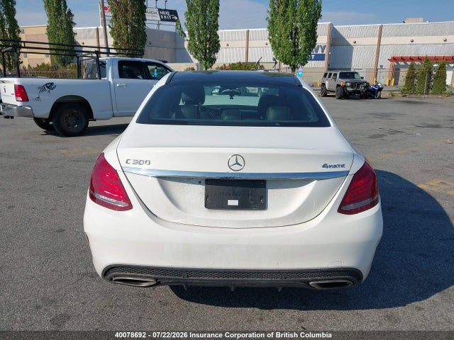 2016 Mercedes-benz C 300 4matic მანქანა იყიდება აუქციონზე, vin: 55SWF4KBXGU167331, აუქციონის ნომერი: 40078692