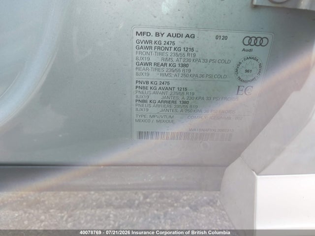 Audi Q5 2020 WA1BNAFYXL2062313 Image 9