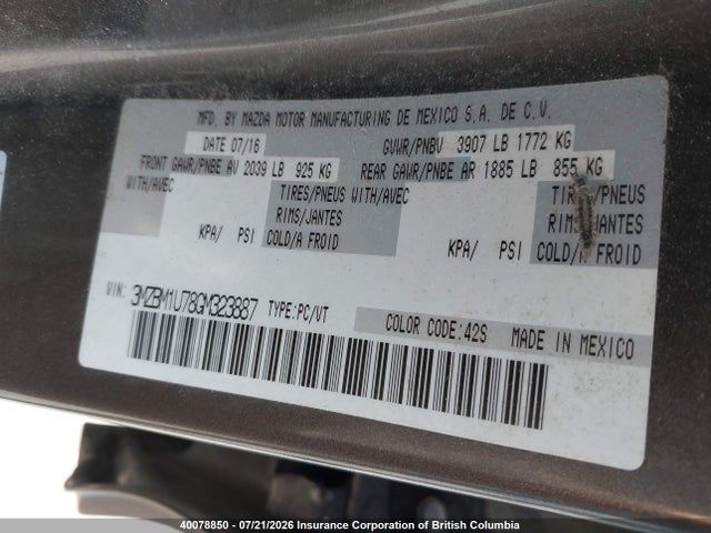 Mazda 3 SPORT 2016 3MZBM1U78GM323887 Image 9