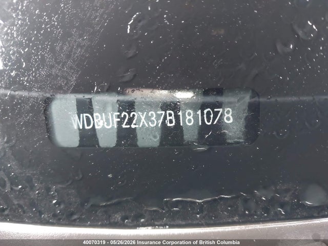 Aukcja sprzedaży 2007 Mercedes-benz E 320 Cdi, vin: WDBUF22X37B181078, numer aukcji: 40070319