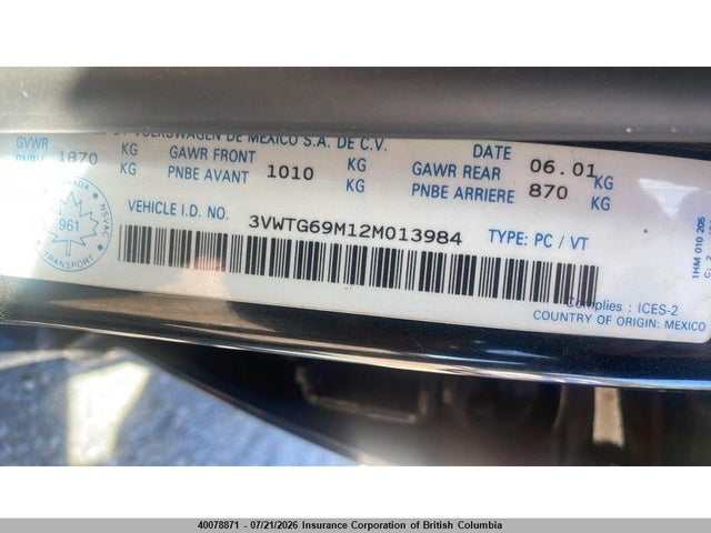 Aukcja sprzedaży 2002 Volkswagen Jetta, vin: 3VWTG69M12M013984, numer aukcji: 40078871