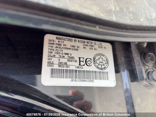 Aukcja sprzedaży 2017 Nissan Qashqai S/sl/sv, vin: JN1BJ1CR9HW123085, numer aukcji: 40078876