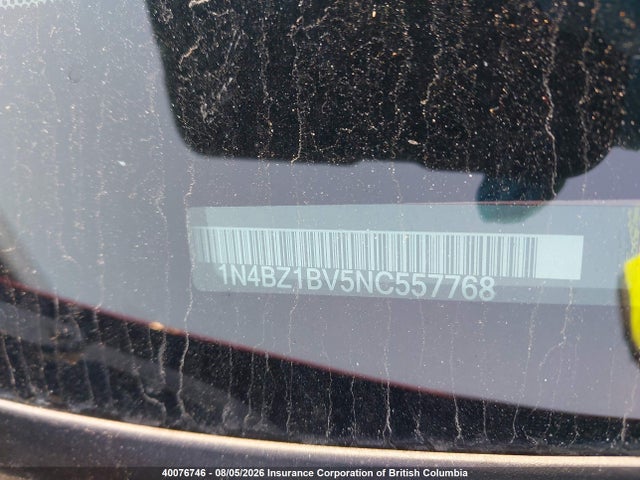 40076746 :رقم المزاد ، 1N4BZ1BV5NC557768 vin ، 2022 Nissan Leaf S Plus مزاد بيع