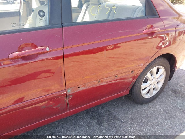 2007 Kia Spectra Lx/lx Convenience/lx Premium მანქანა იყიდება აუქციონზე, vin: KNAFE121075448076, აუქციონის ნომერი: 40078973