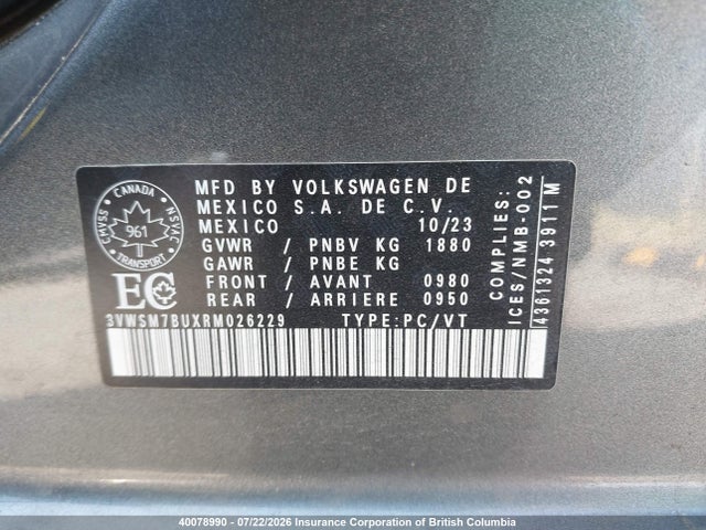 Volkswagen Jetta 2024 3VWSM7BUXRM026229 Image 9