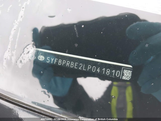 Продаж на аукціоні авто 2020 Toyota Corolla Le, vin: 5YFBPRBE2LP041810, номер лоту: 40078998