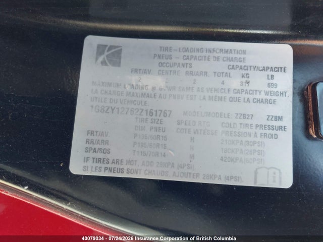 Aukcja sprzedaży 2002 Saturn Sc2, vin: 1G8ZY12762Z161767, numer aukcji: 40079034