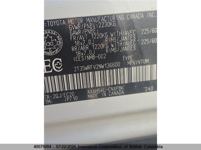 Toyota RAV4 2022 2T35WRFV2NW136600 Image 9