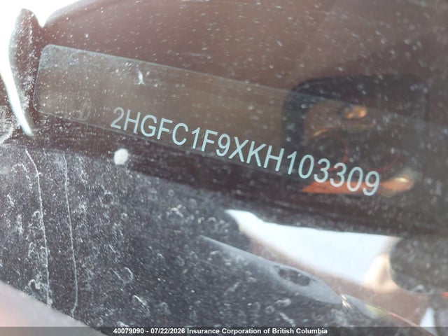 Honda Civic 2019 2HGFC1F9XKH103309 Image 20