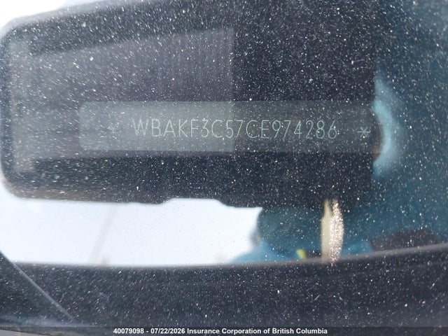 2012 Bmw 328i მანქანა იყიდება აუქციონზე, vin: WBAKF3C57CE974286, აუქციონის ნომერი: 40079098