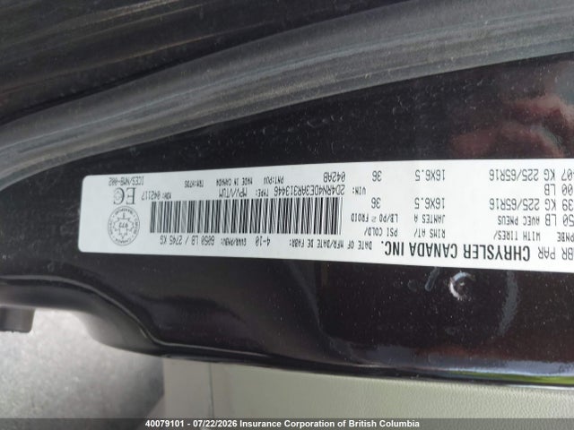 40079101 :رقم المزاد ، 2D4RN4DE3AR313446 vin ، 2010 Dodge Grand Caravan Se مزاد بيع