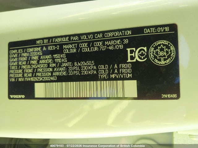 Volvo XC40 2019 YV4162XZ5K2002463 Image 9