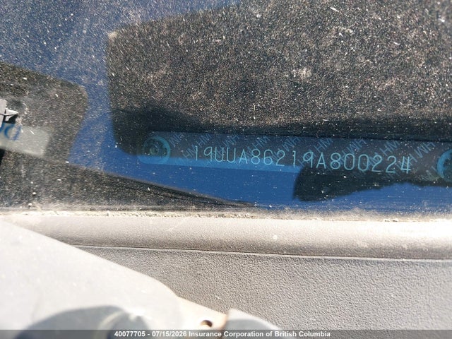 2009 Acura Tl მანქანა იყიდება აუქციონზე, vin: 19UUA86219A800224, აუქციონის ნომერი: 40077705