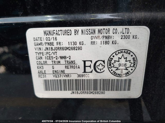 JN1BJ0RR6GM268290 Infiniti QX50