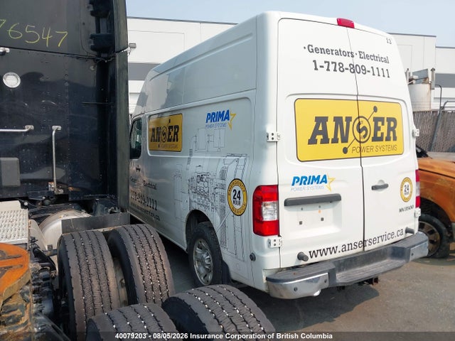 40079203 :رقم المزاد ، 1N6AF0LY3JN808980 vin ، 2018 Nissan Nv Cargo Nv2500 Hd S V8/sv V8 مزاد بيع