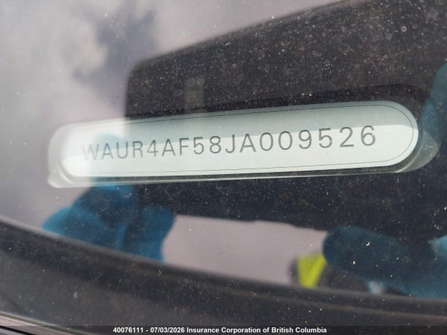 40076111 :رقم المزاد ، WAUR4AF58JA009526 vin ، 2018 Audi S5 Prestige مزاد بيع