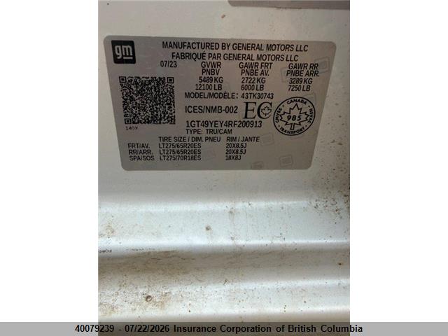 40079239 :رقم المزاد ، 1GT49YEY4RF200913 vin ، 2024 Gmc Sierra K3500 Denali Ultimate مزاد بيع
