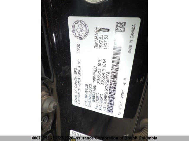 Honda CR-V 2021 2HKRW2H9XMH200008 Image 11