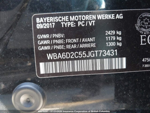BMW 640 Xi Gran Coupe 2018 WBA6D2C55JGT73431 Image 9