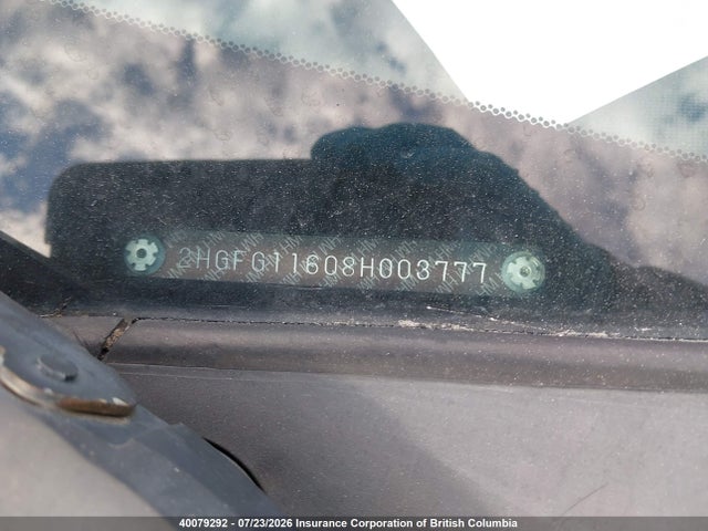 Продажа на аукционе авто 2008 Honda Civic, vin: 2HGFG11608H003777, номер лота: 40079292