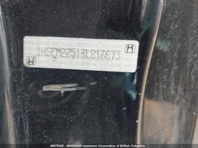 40079305 :رقم المزاد ، 1HGEM22513L813673 vin ، 2003 Honda Civic مزاد بيع