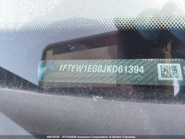 Aukcja sprzedaży 2018 Ford F150, vin: 1FTEW1EG0JKD61394, numer aukcji: 40079325