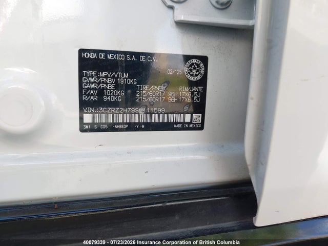 Honda HR-V 2025 3CZRZ2H79SM111599 Image 9