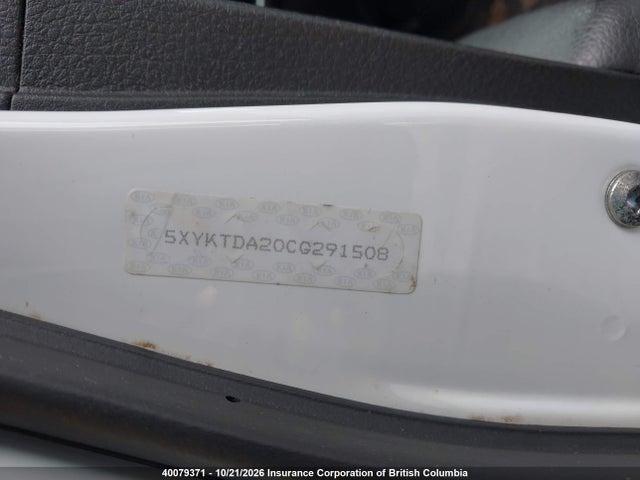 2012 Kia Sorento Lx მანქანა იყიდება აუქციონზე, vin: 5XYKTDA20CG291508, აუქციონის ნომერი: 40079371