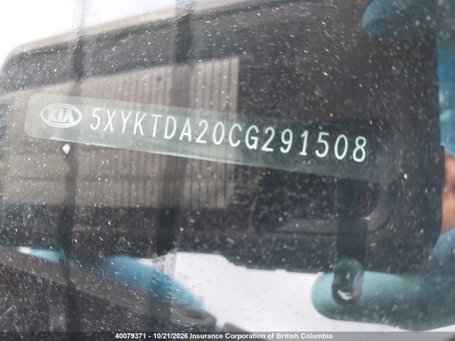 2012 Kia Sorento Lx მანქანა იყიდება აუქციონზე, vin: 5XYKTDA20CG291508, აუქციონის ნომერი: 40079371