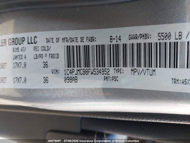 Jeep Cherokee Latitude 2015 1C4PJMCB8FW534952 Image 9