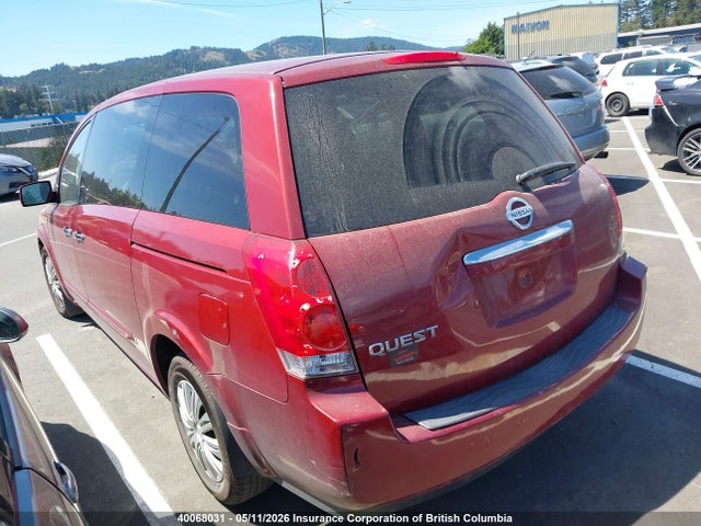 40068031 :رقم المزاد ، 5N1BV28U48N114820 vin ، 2008 Nissan Quest S/se/sl مزاد بيع