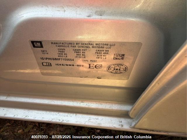 Chevrolet Cruze 2015 1G1PH5SB8F7159554 Image 11