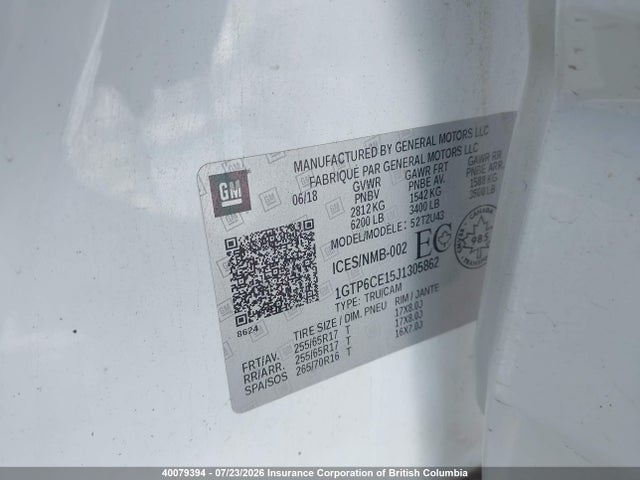 GMC CANYON SLE 2018 1GTP6CE15J1305862 Image 9