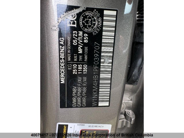 Продажа на аукционе авто 2023 Mercedes-benz Glc 300 4matic, vin: W1NKM4HB1PF039707, номер лота: 40079417
