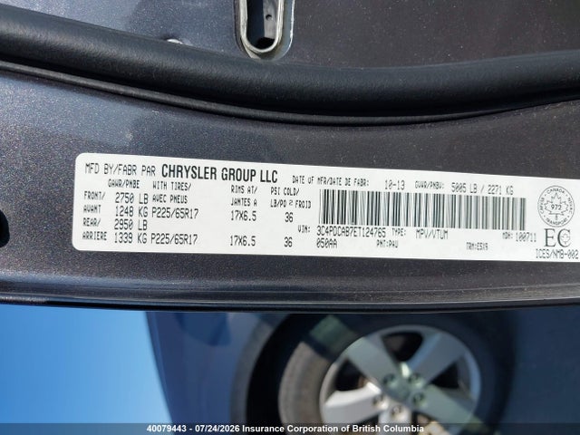 Aukcja sprzedaży 2014 Dodge Journey Se, vin: 3C4PDCAB7ET124765, numer aukcji: 40079443