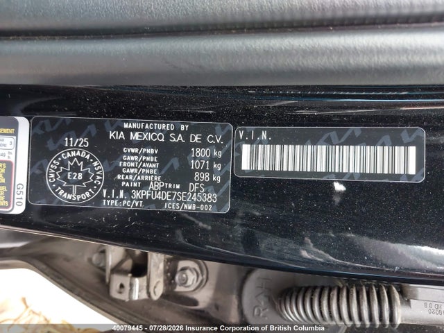Aukcja sprzedaży 2025 Kia K4 Ex/ex+, vin: 3KPFU4DE7SE245383, numer aukcji: 40079445